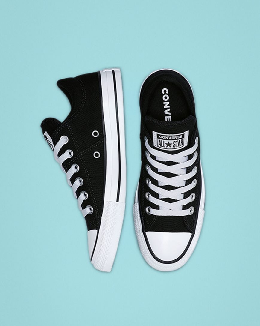 Women's Converse Chuck Taylor All Star Madison Low Top Shoes Black / White / Black | AU 0C469B